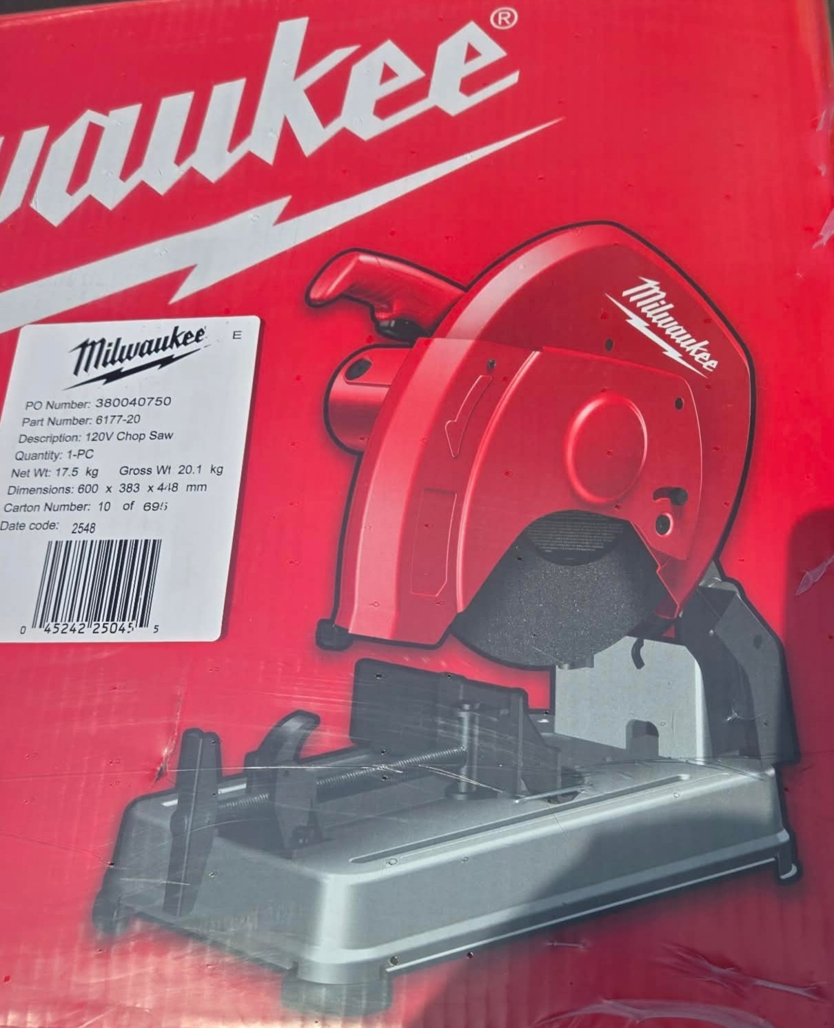 Milwaukee 6177-20 14″ Abrasive Cut-Off Machine NEW
