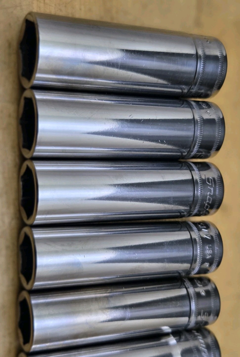 New Snap On 310TSM – 1/2″ Drive 10Pc Metric Deep 6 Pt Chrome Socket Set