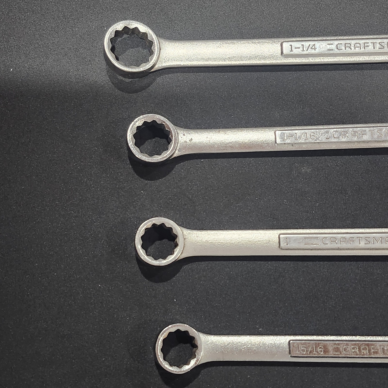 4 Pc. USA Craftsman Large Wrenches 15/16, 1, 1- 1/16, 1- 1/4 -VA- Series