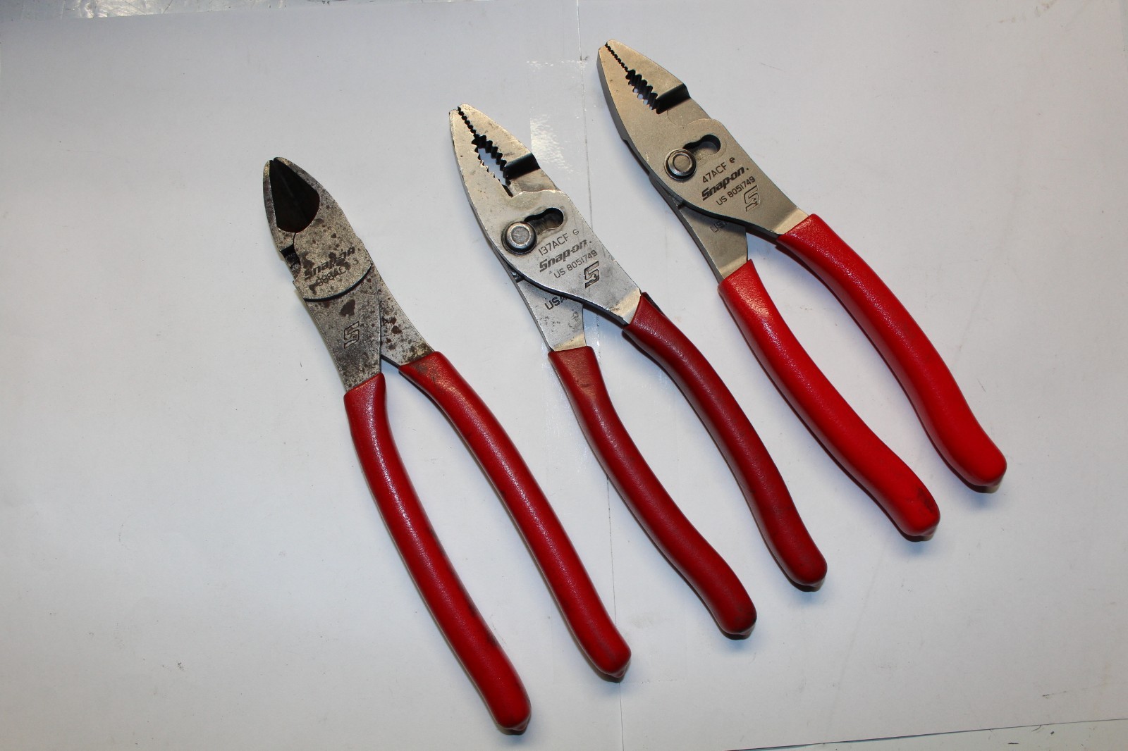 SNAP-ON TOOLS 3 pc 8″ Talon Grip™ Slip-Joint Pliers & Diagonal Cutter Set USA