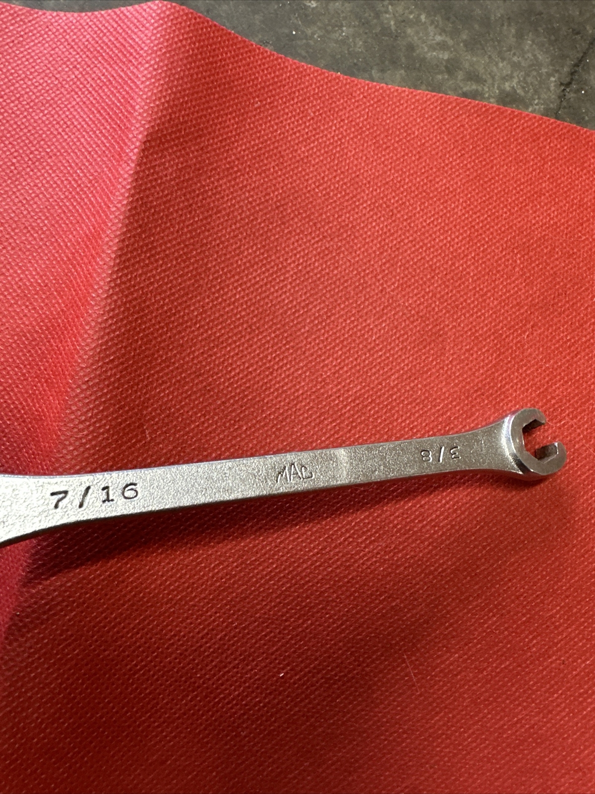 Vintage MAC TOOLS 7/16″ X 3/8″ FLARE NUT WRENCH 6″ LONG #OHB1214