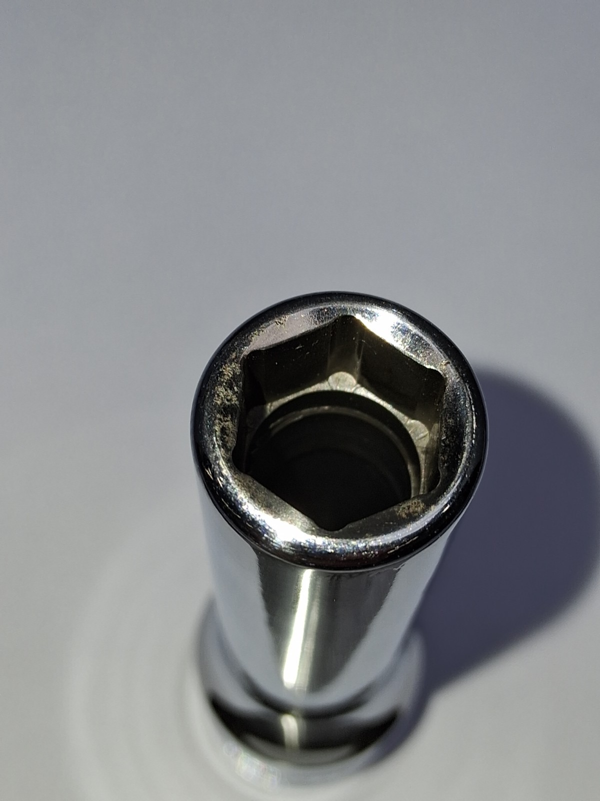 Snap-on Tools 7/16″ Chrome Deep 6pt Socket 1/2″ Drive TS141A USA Nice