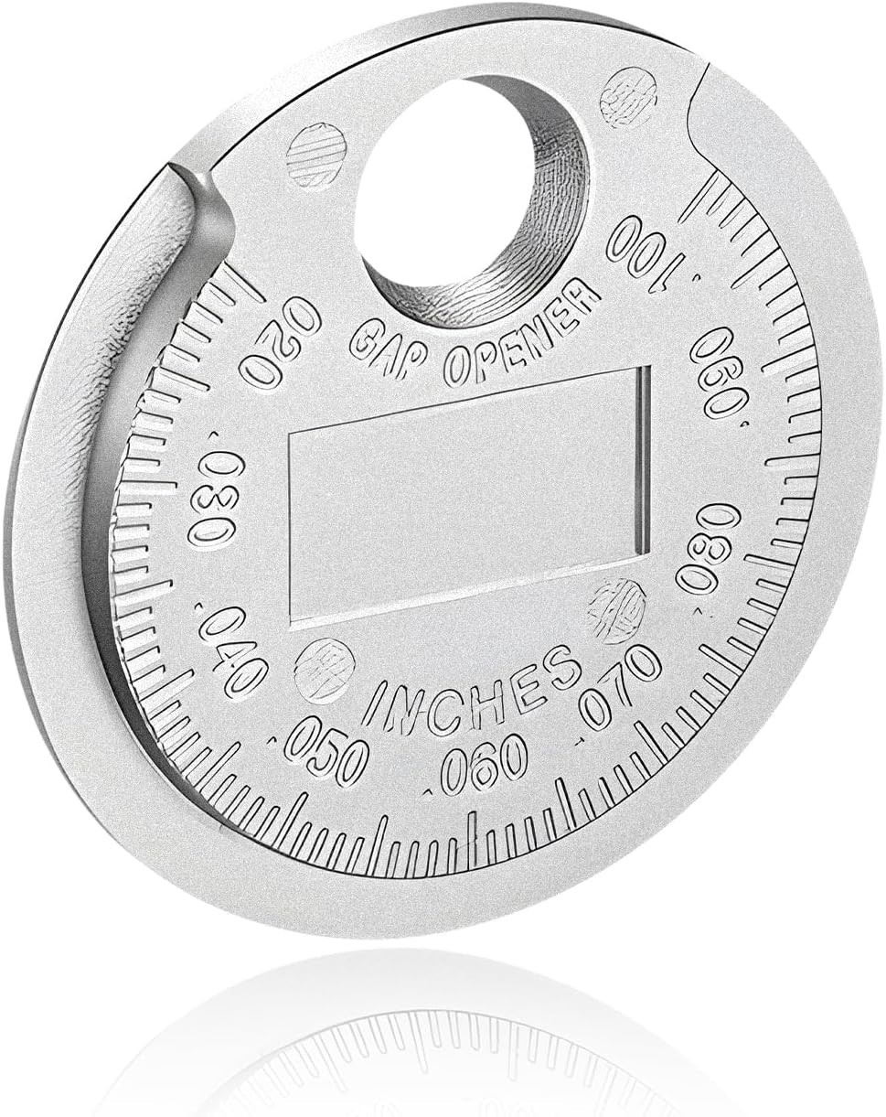 Wire Spark Plug Gauge Zinc Alloy 0.020-0.100 Inch Universal Gap Tool for Cars