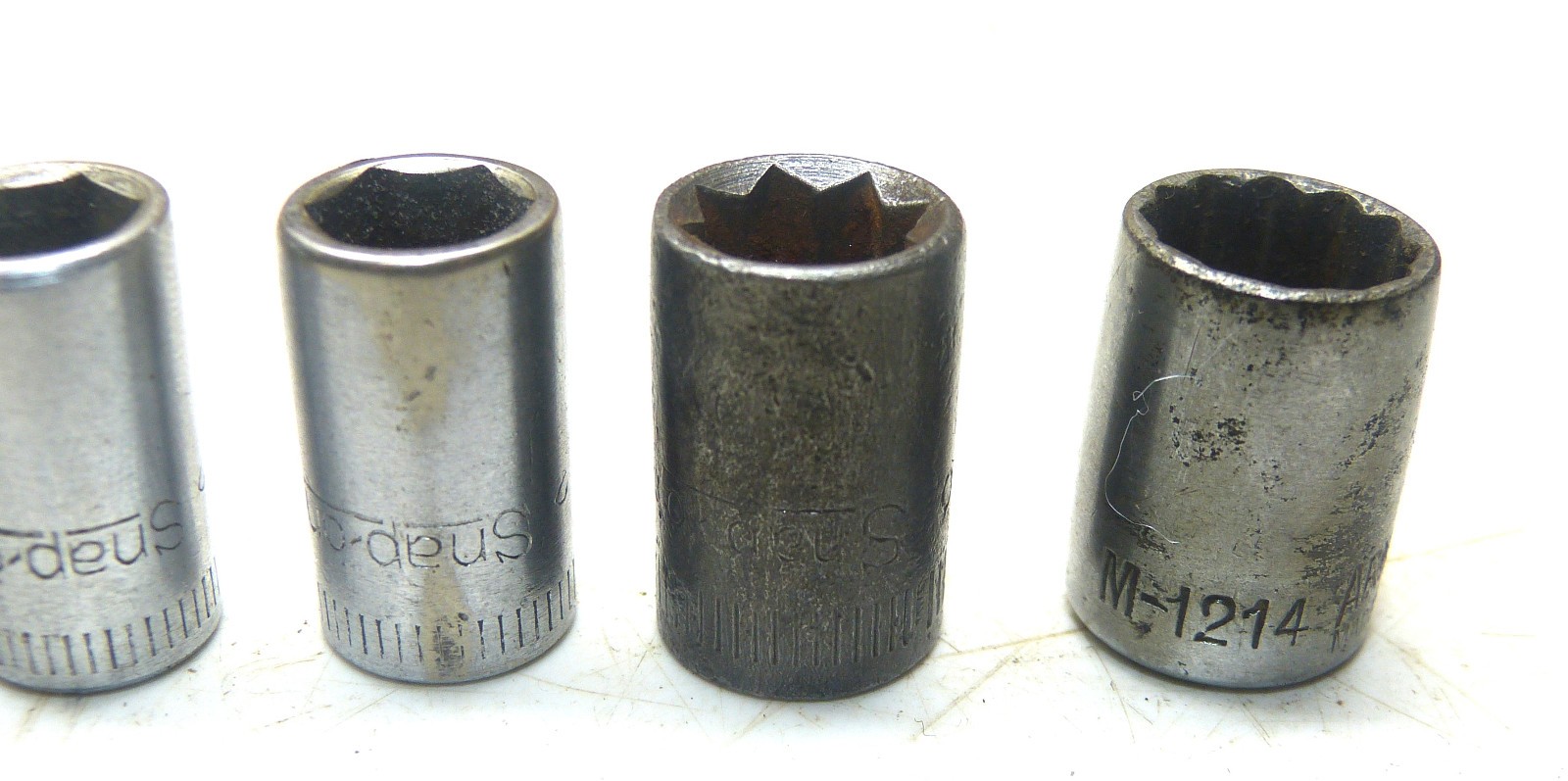 1963 Vintage Snap-On M-4, 9/32” Drive Socket Driver w/ Sockets in Metal Case INV