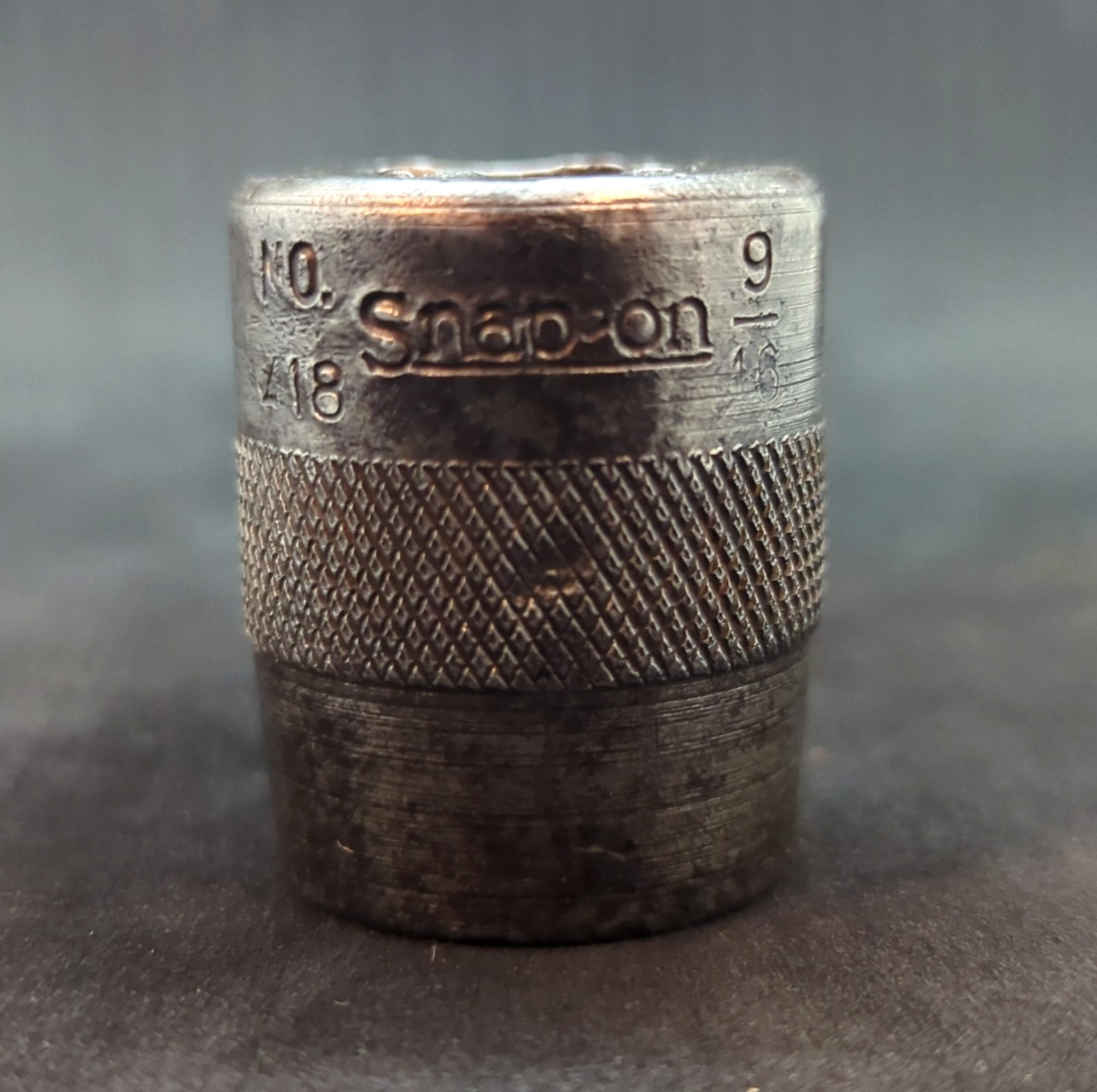 Snap-on No. 418 9/16″ 4 point Square Socket, 1/2″ Drive *Vintage* Rare USA