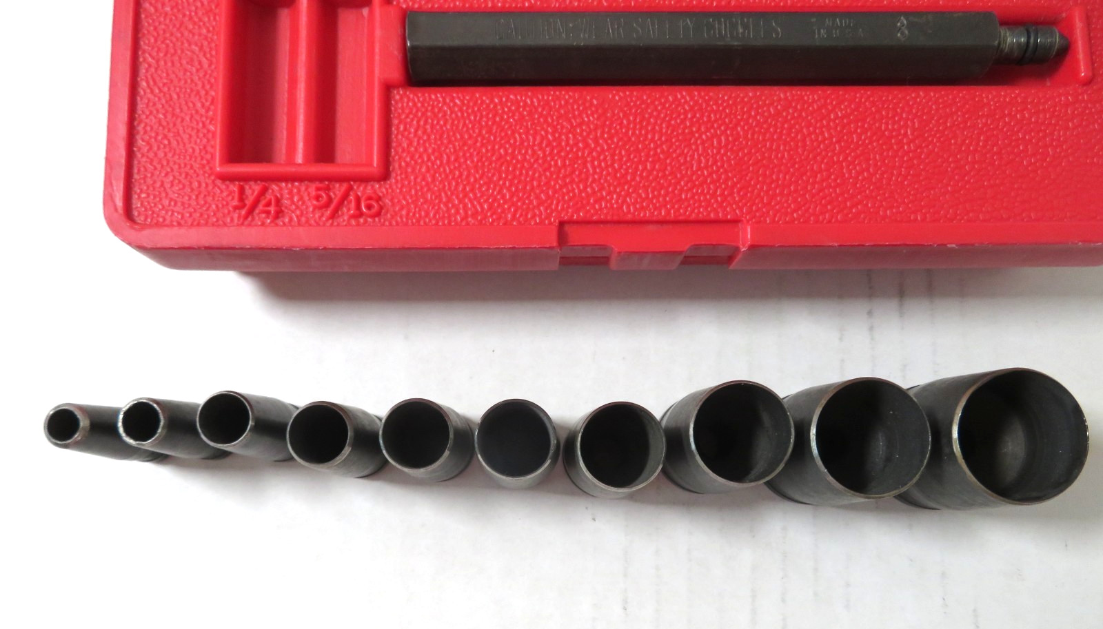 Blue-Point by Snap-On PGH8A 11-Piece Gasket Punch Set SAE Red Molded Case – USA