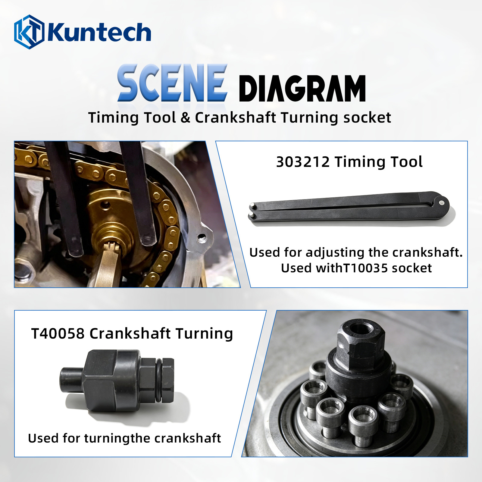 Engine Camshaft Timing Tool for VW Audi 2.0 2.4 2.5 2.8 3.0T 3.2 A4 A6 A8 Q5 Q7