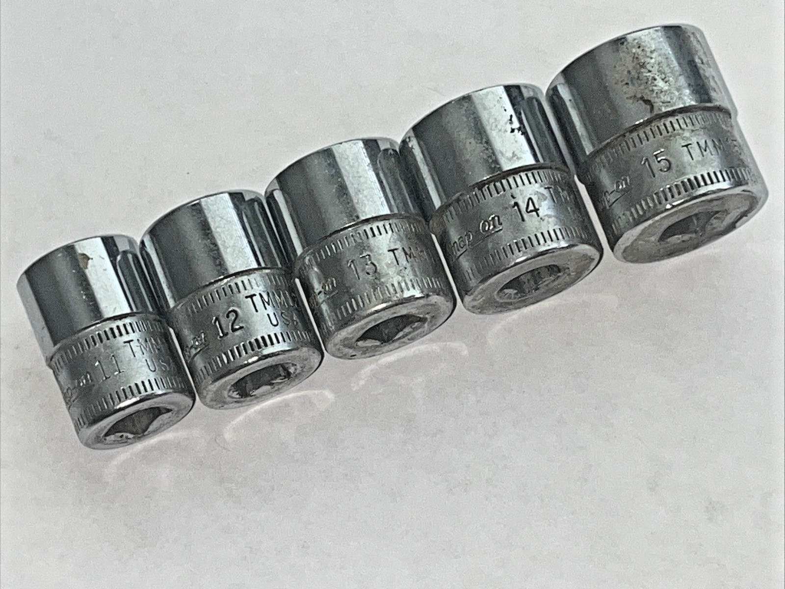 SNAP-ON TOOL 1/4″ DR METRIC 6 POINT SOCKET SET TMM15 TMM14 TMM13 TMM12 TMM11 USA