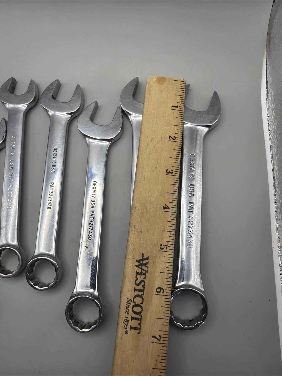 Snap-on Tools Metric Flank Drive Short Combo Wrench Set OEXM6-OEXM19, set of 14