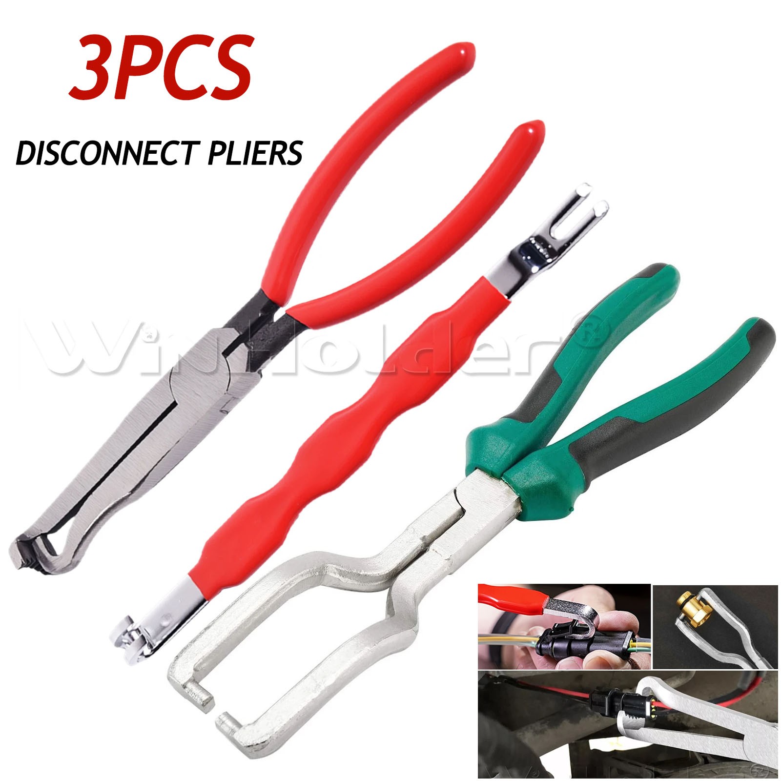 3Pcs Fuel Filter Line Clip Pliers Electrical Disconnect Separator Removal Tool