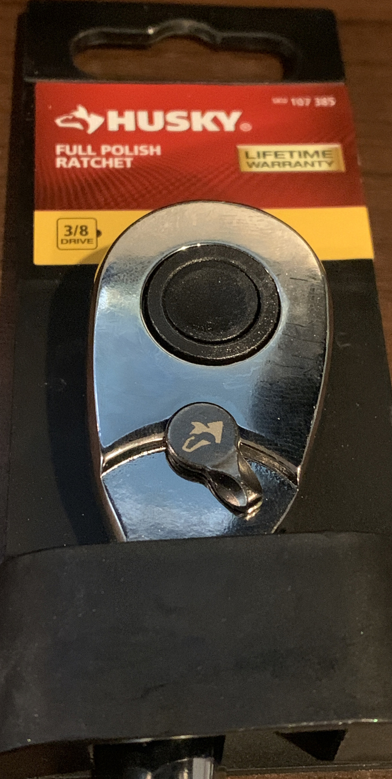 Husky 3/8″ Drive Full Polish Quick Release Ratchet 107 385 Brand New