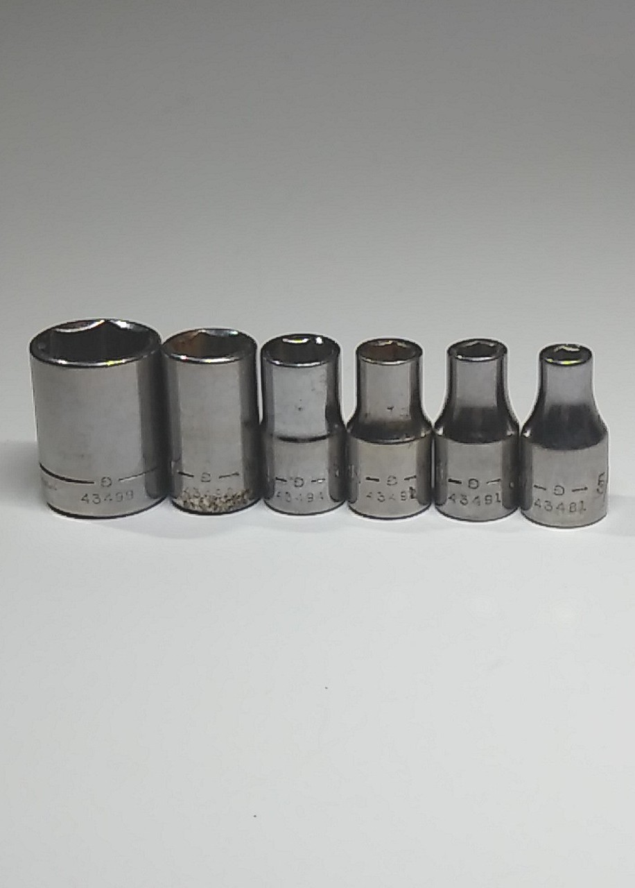 Craftsman 6pc 1/4″ Drive-G Series-Shallow SAE 6pt Socket Set Made In USA