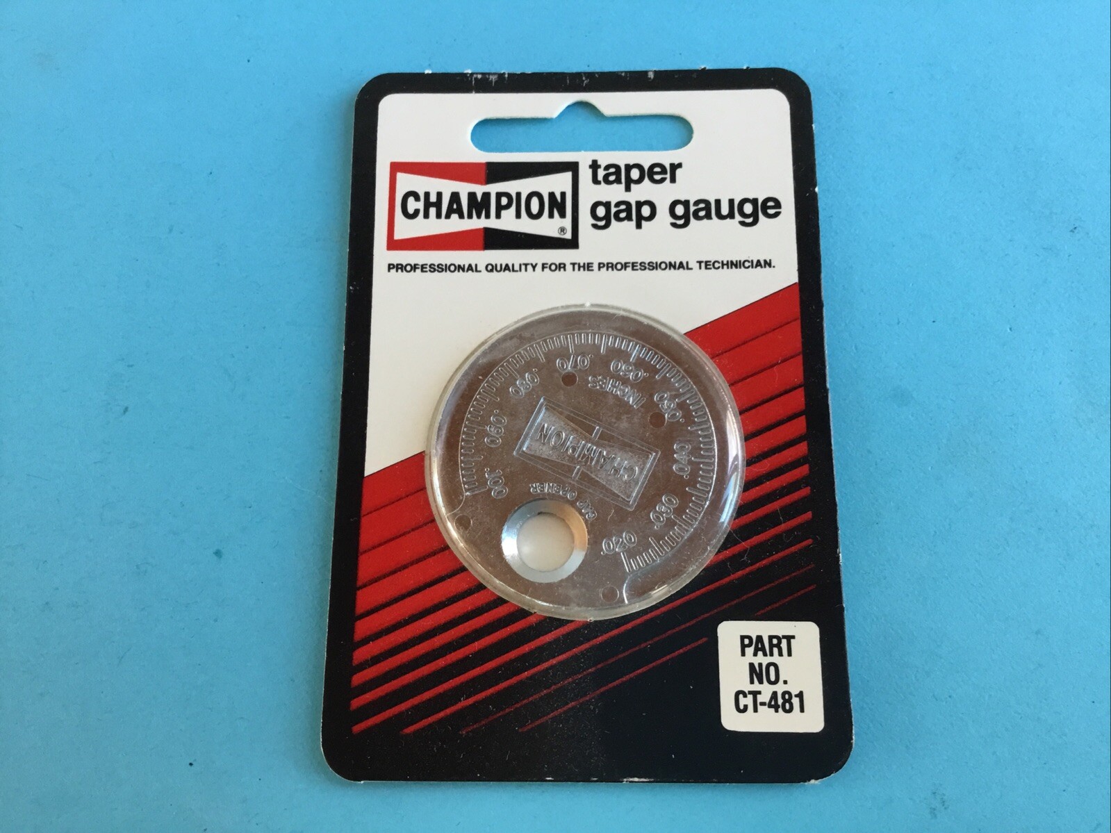 Champion CT 481 NEW «silver dollar» Spark Plug Taper Gap Gauge New in package