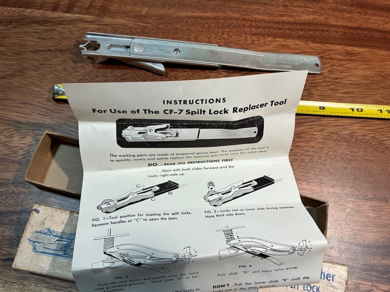 Vintage Clark – Feather Split Lock Replacer Tool CF-7 in box + instructions