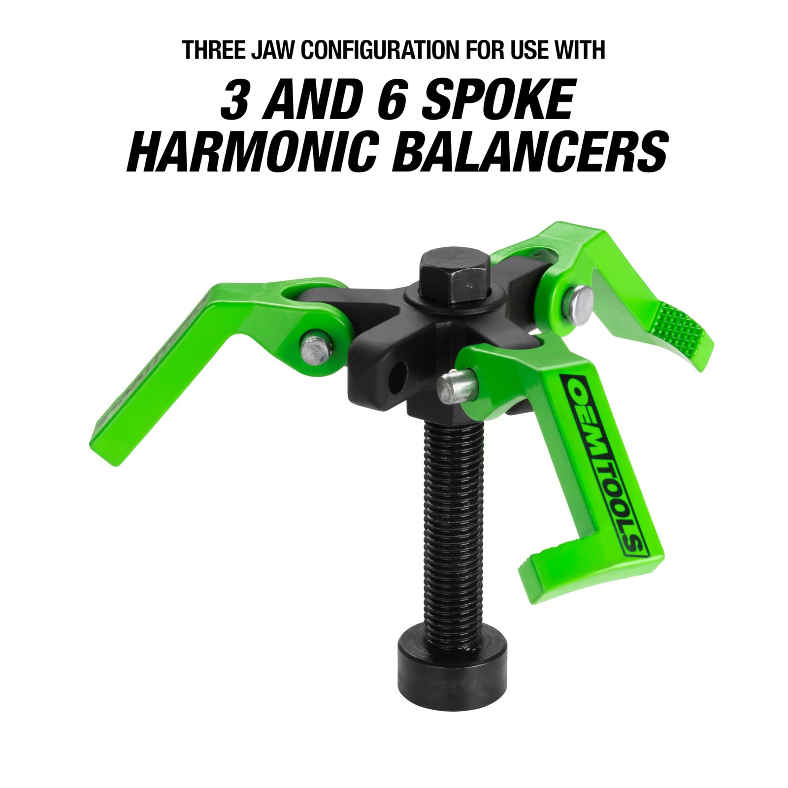 OEMTOOLS 25057 Harmonic Balancer Puller, 2 Jaw Puller and 3 Green