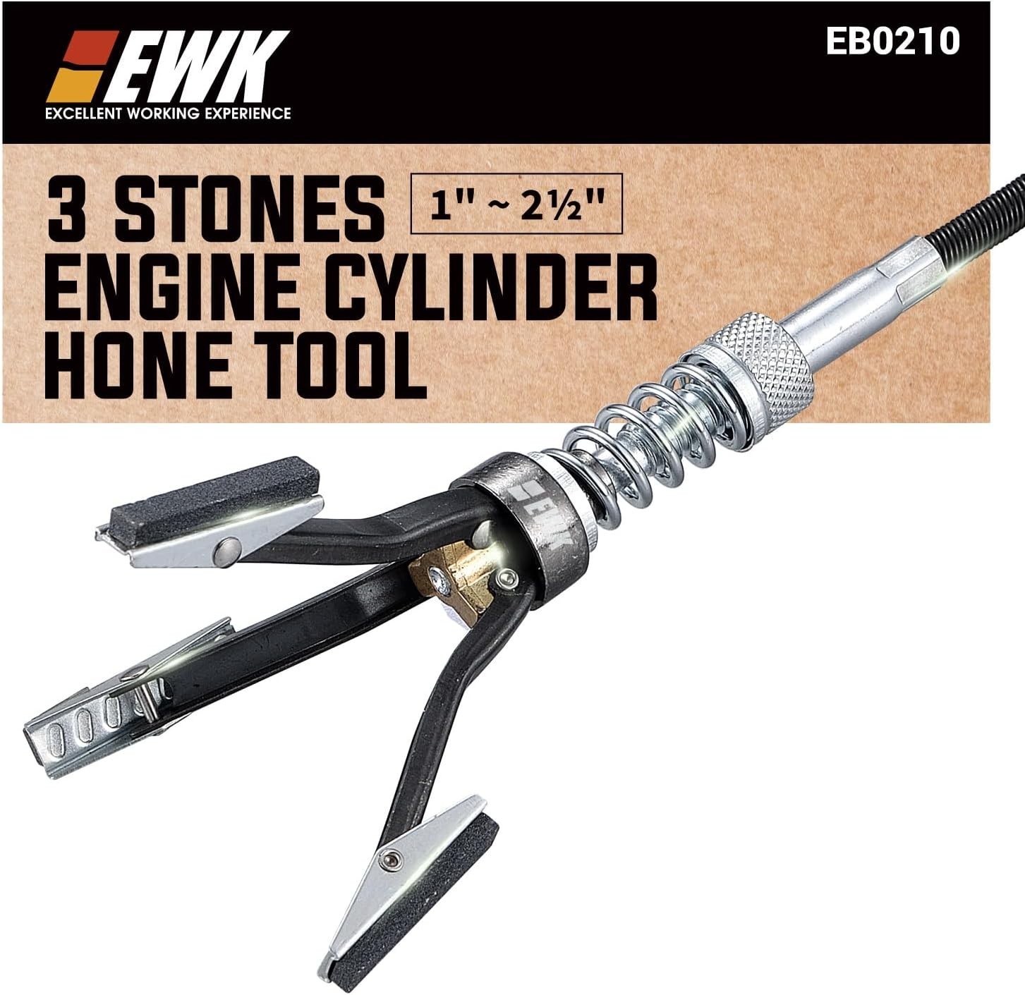 Professional Cylinder Deglazer Tool 1 To 2-1/2 Inch – Rust-Resistant 220 Grit