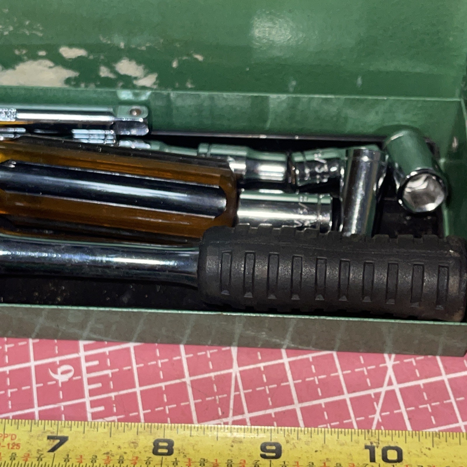 Buffalo 21 Piece 1/4 Drive SAE 6 Point Deep & Standard Socket Set Vintage Case
