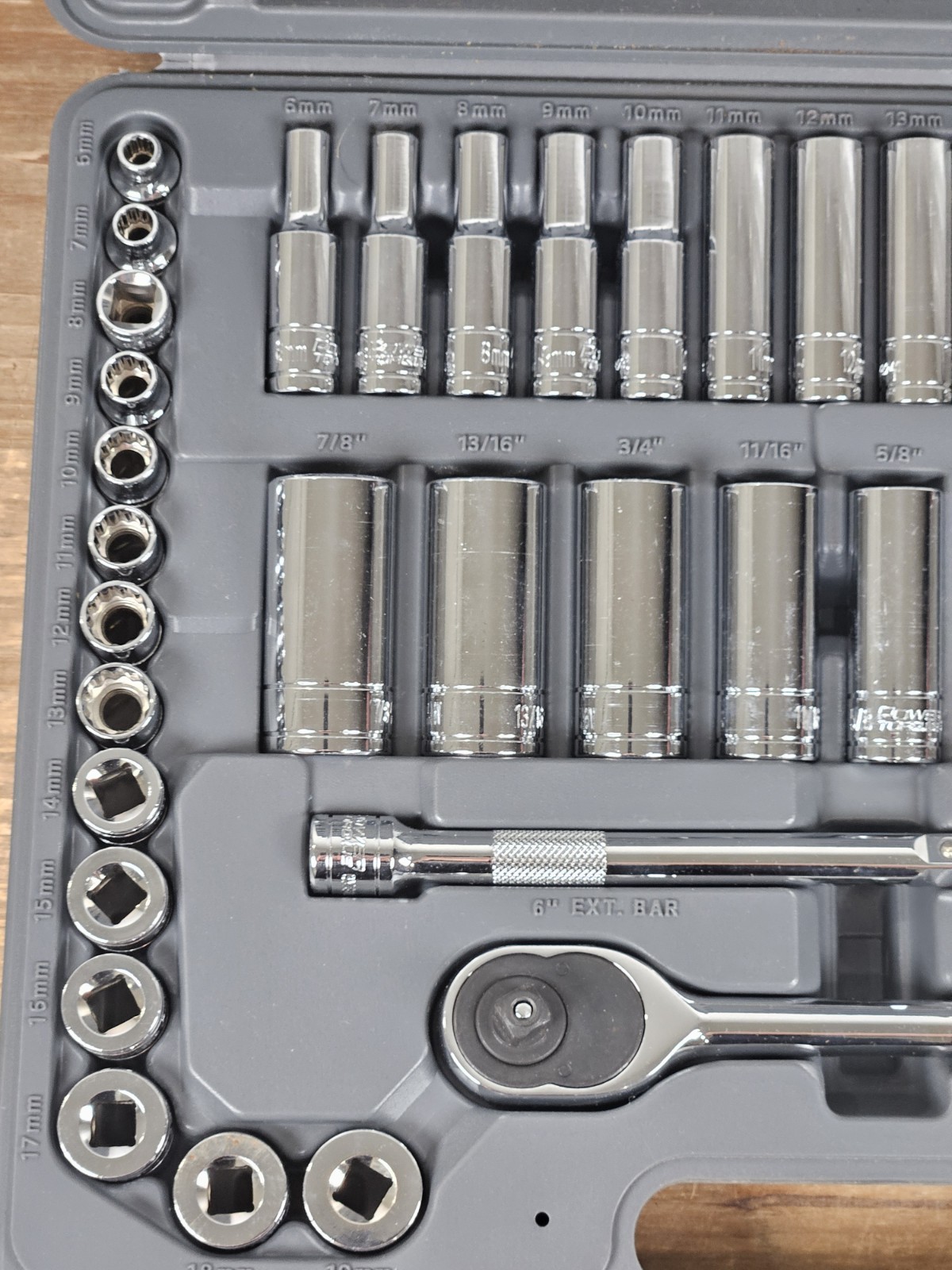 Power Torque 50 Piece 1/4, 3/8, 1/2 Inch Drive 6 Point SAE, Metric