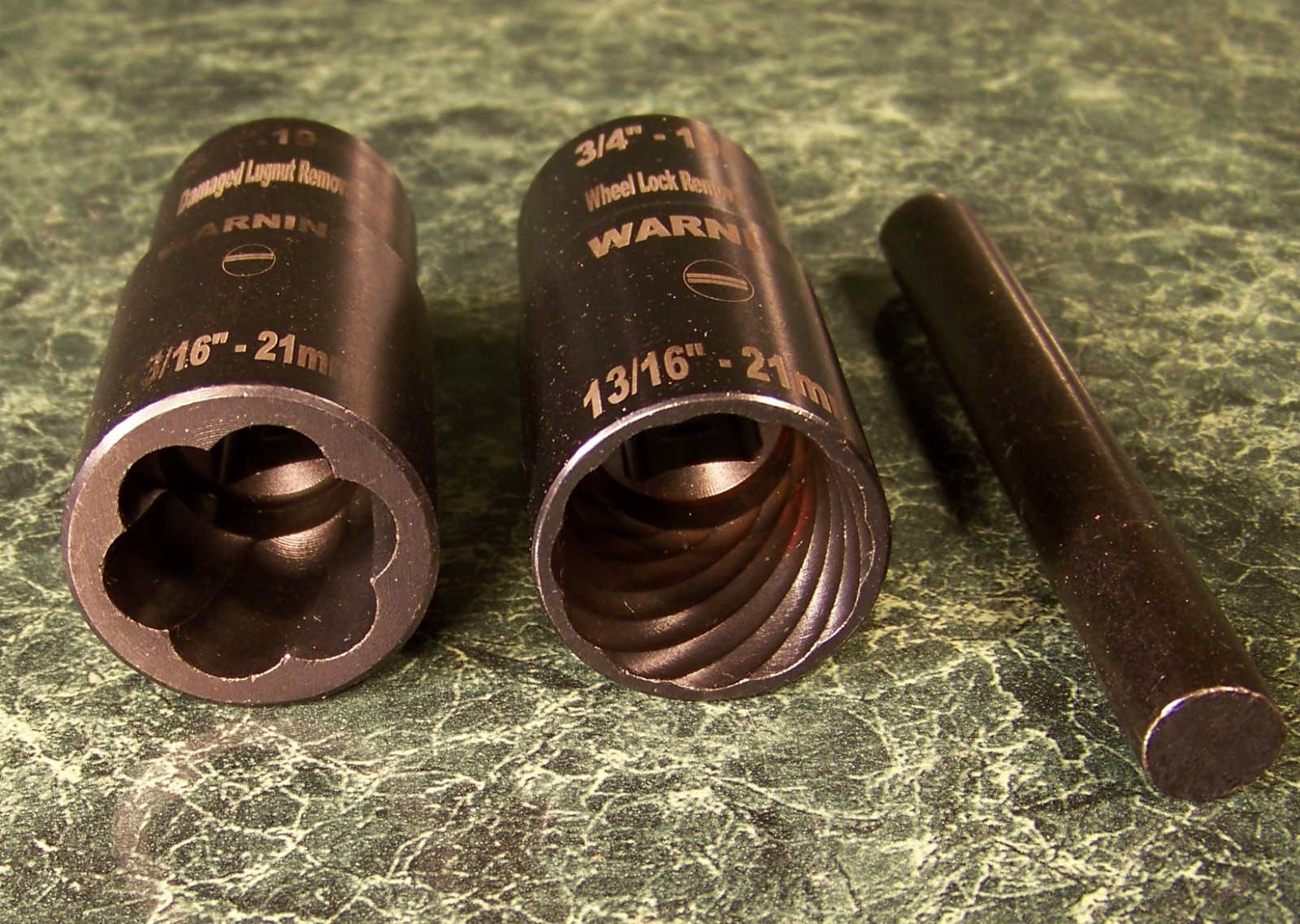3pc 1/2″ Drive TWIST SOCKET LUGNUT REMOVAL SYSTEM Damaged locking lug nut ez out