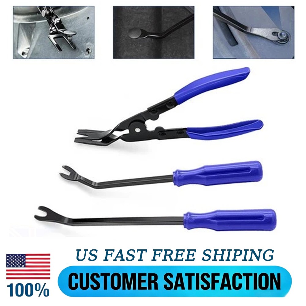 3PCS Auto Trim Clip Remover Tool Removal Pliers Fastener Door Panel Retainer Set