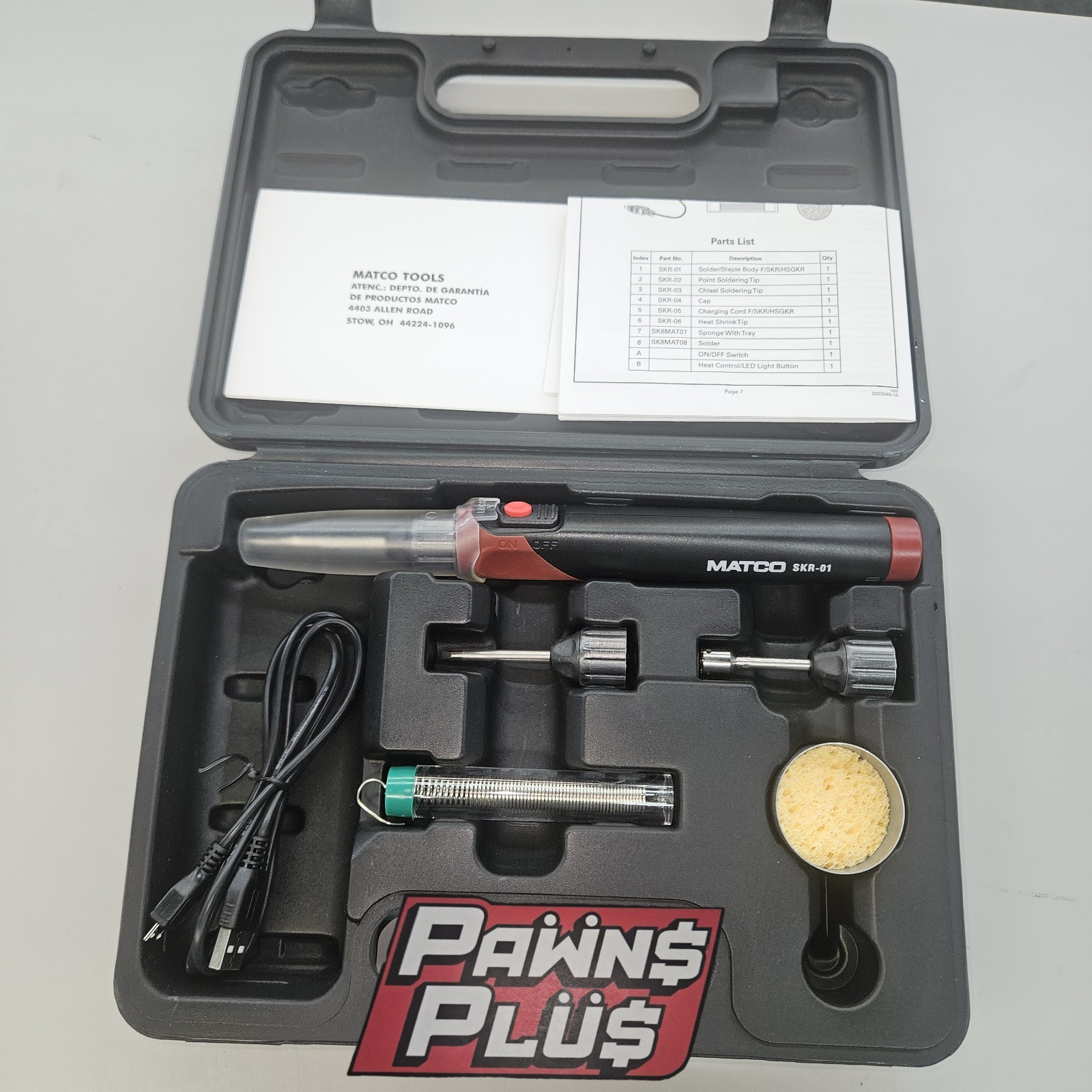 Matco SKR-01 Cordless Rechargeable Soldering Iron