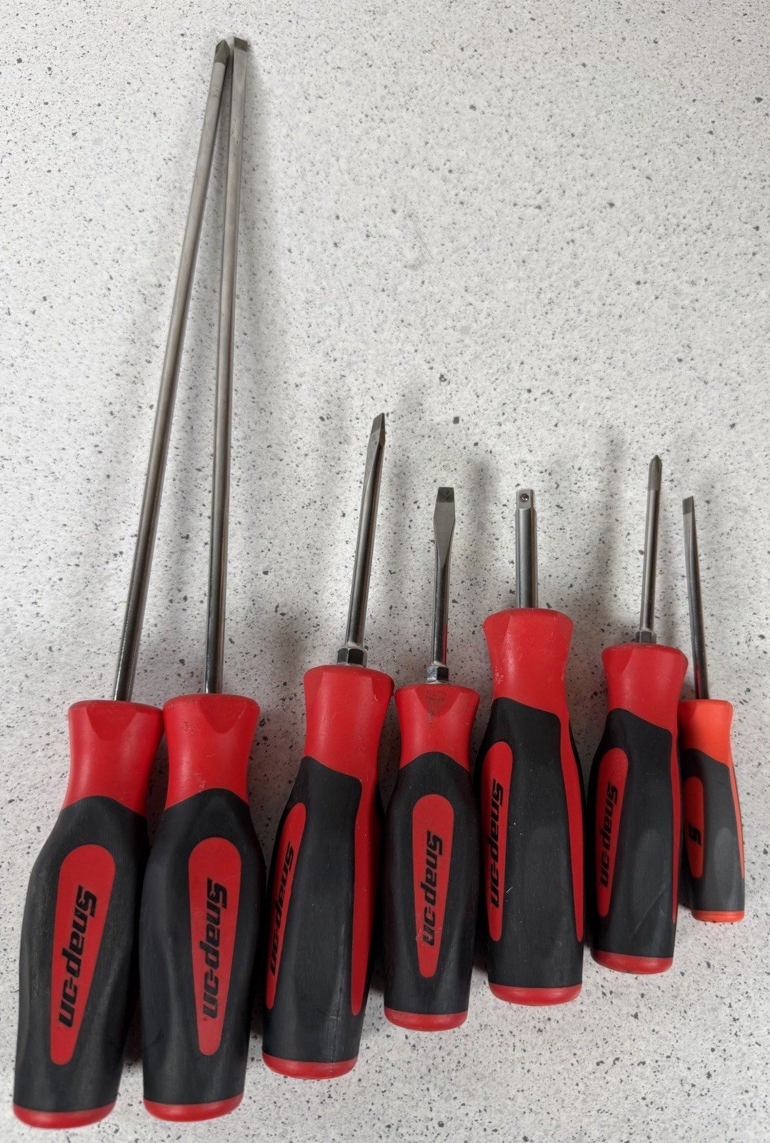 Snapon 7 Piece Screw Driver Set SDJ4120B,SGDP122B,SGD4B,SGD2B,SGT4B,SGDP311RB