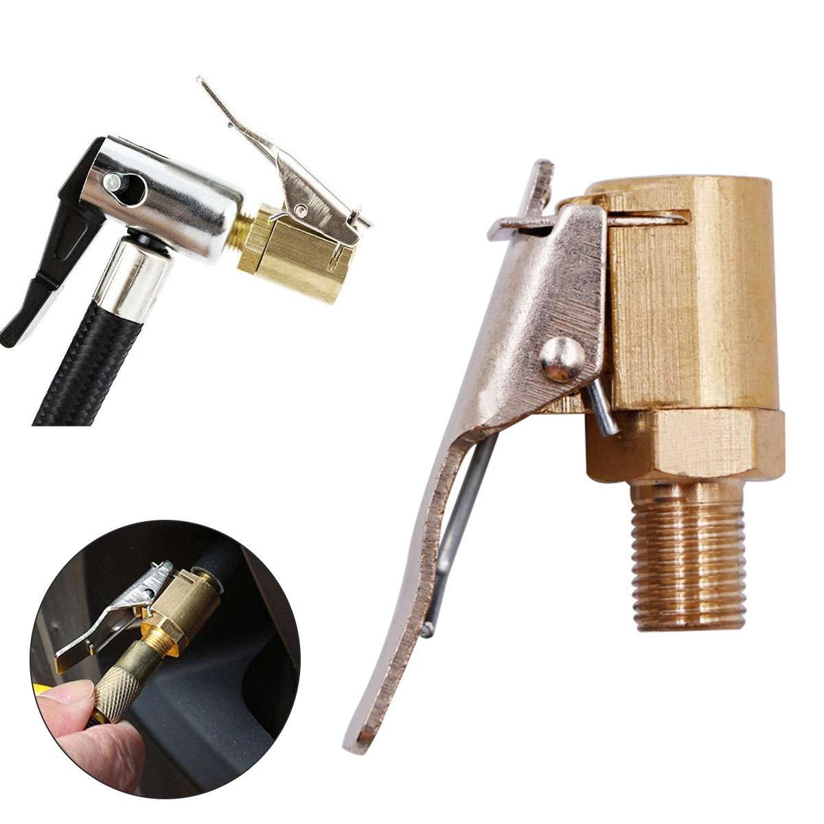 8MM Car Tyre Wheel Tire Air Chuck Inflator Pump Valve Clip Connector Adapter