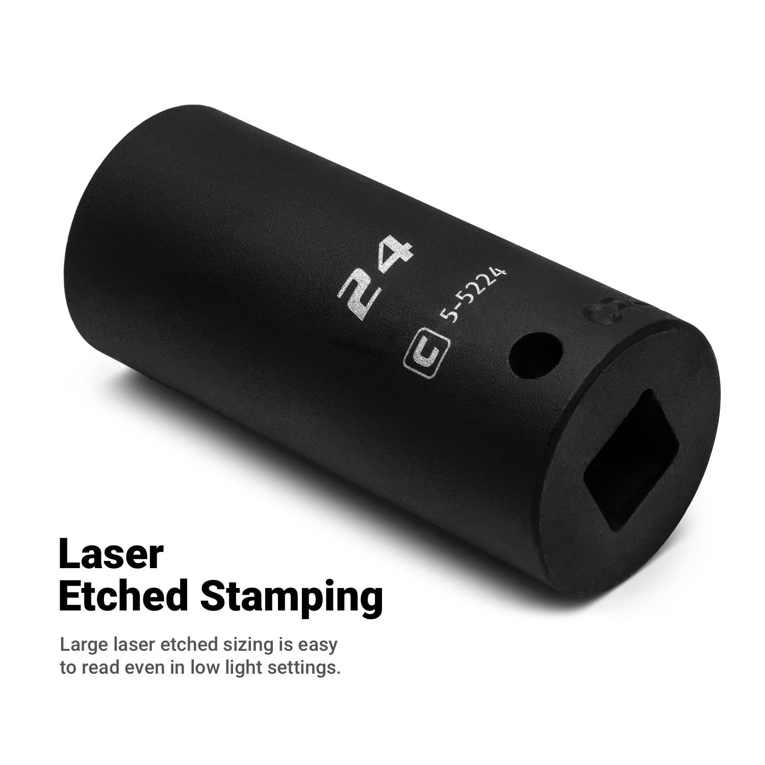 Deep Impact Socket 1/2″ Drive 6-Point Metric Tool (22mm) – Heavy Duty, Durable