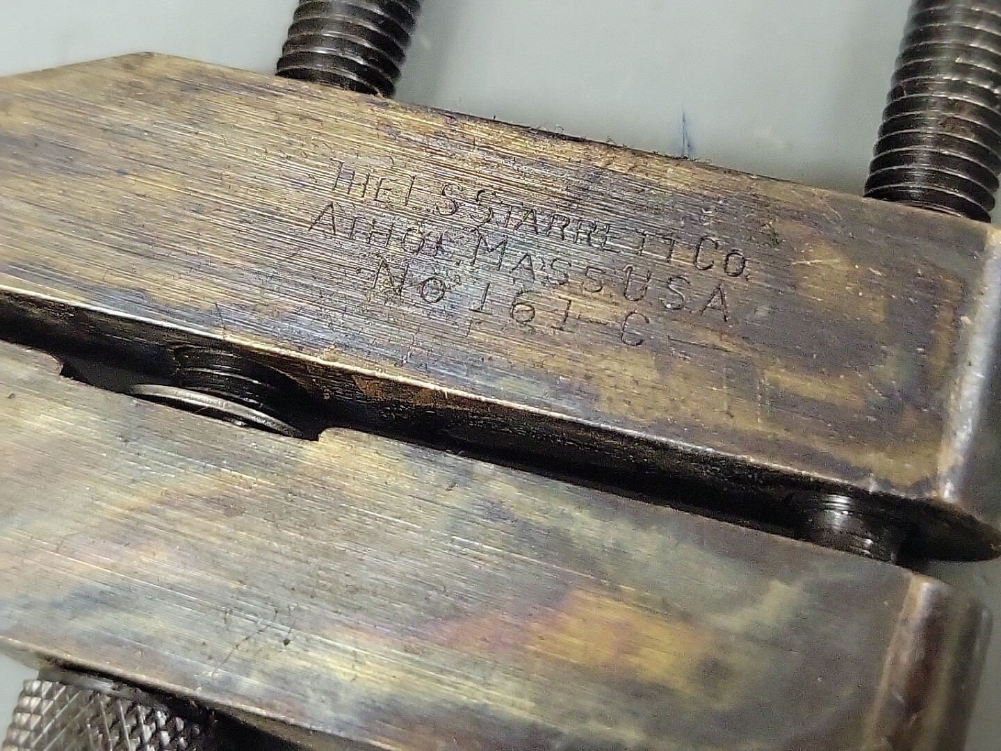 L.S. Starrett Pair 161C Toolmakers Parallel Clamps (2) Near Mint w/ Owners Mark