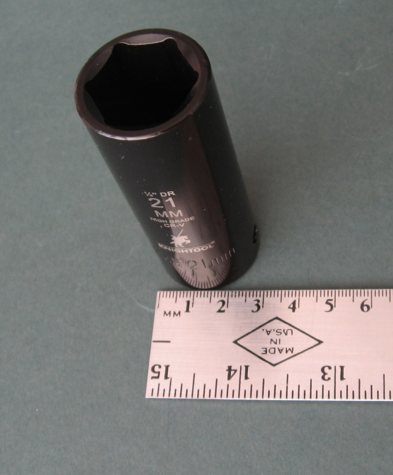 21mm 1/2″ Drive High Grade Deep Impact Socket, Metric Chrome Vanadium Steel 21mm