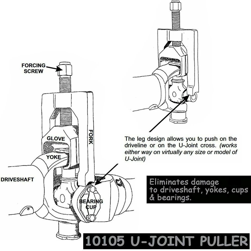 10105 Light Duty Universal Joint Puller Press Removal U-Joint Tool Fit for Cars