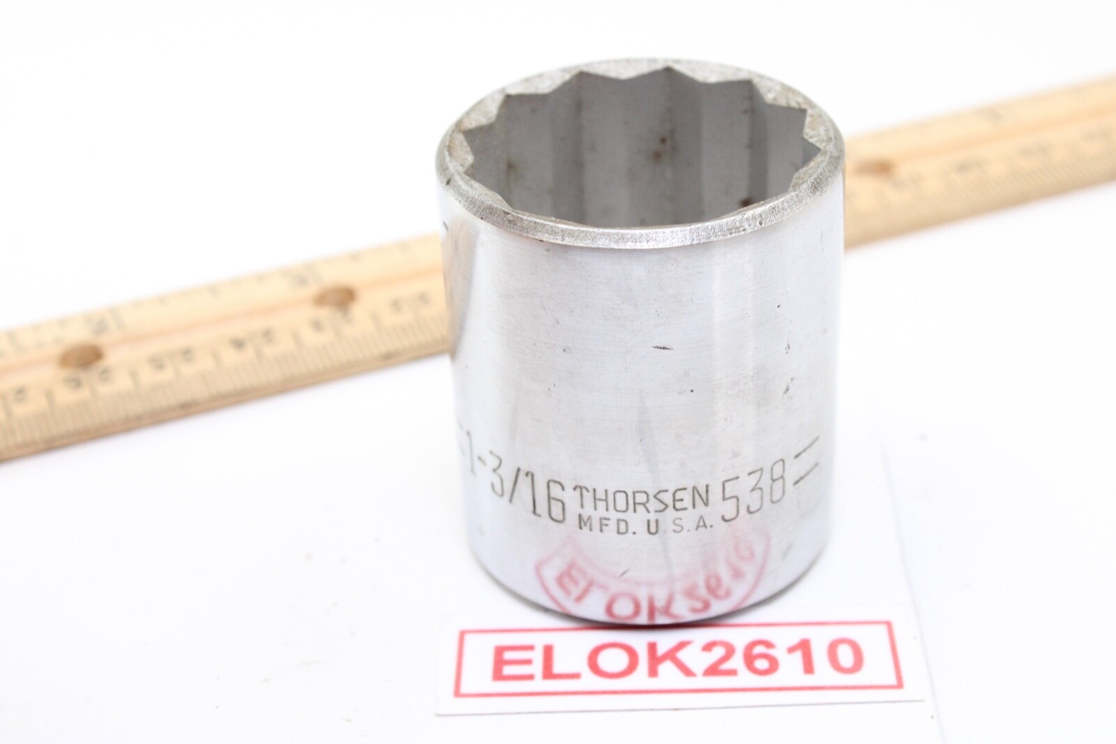Thorsen 538 1-3/16″ 1/2″ Drive 12 Point SAE Chrome Socket USA