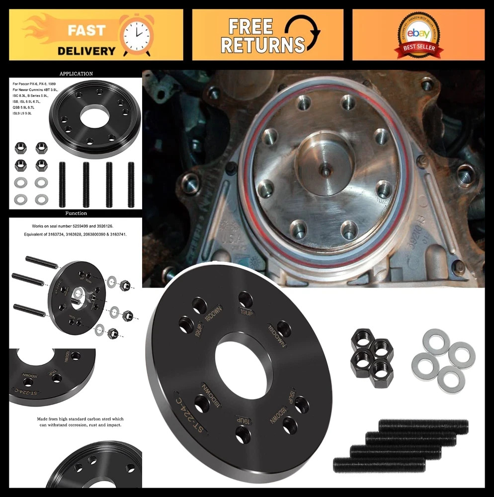Rear Main Crankshaft Seal Installer Tool for Cummins 3.9L 5.9L 6.7L 8.3L 9.0L &