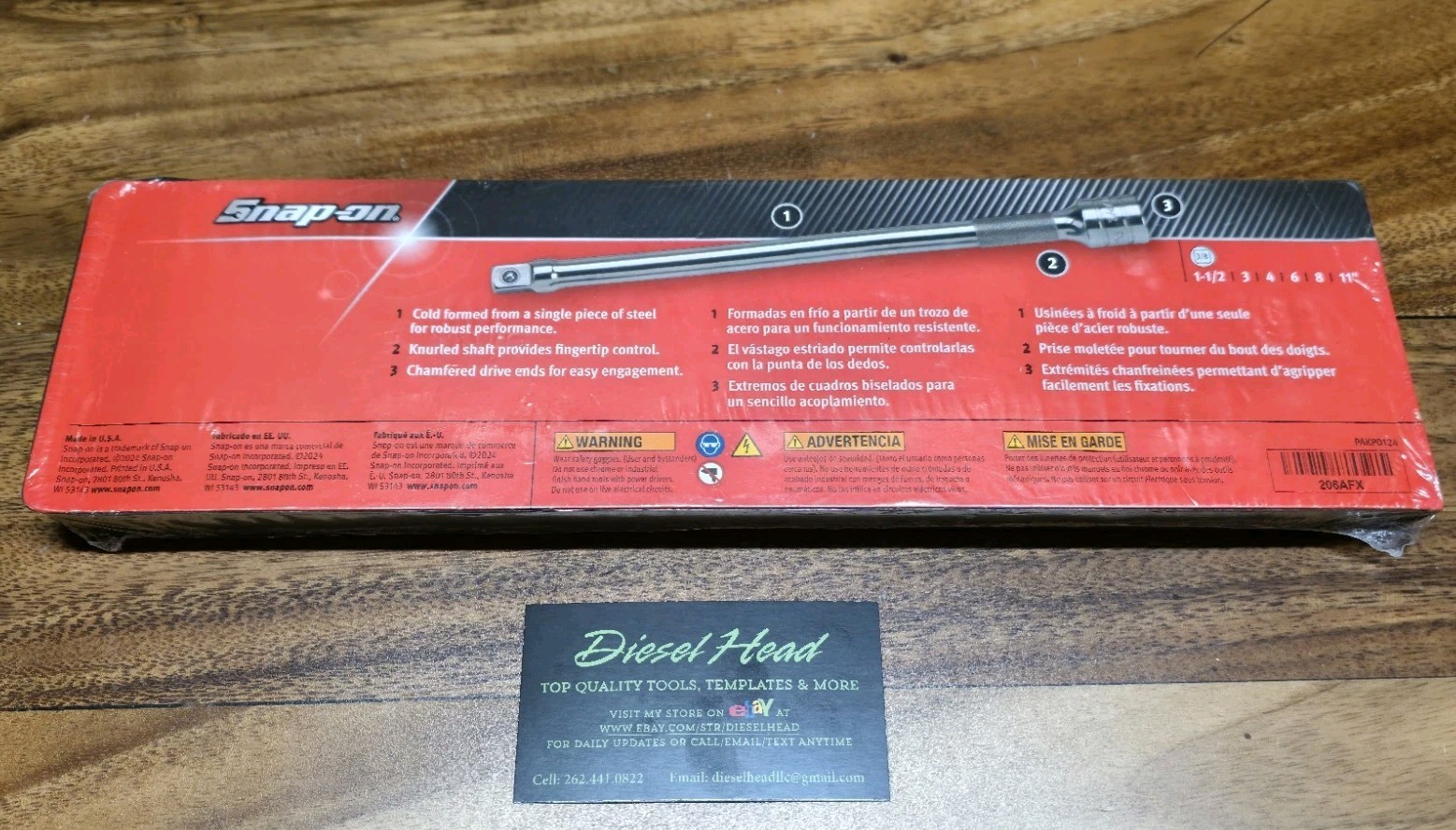 *NEW* Snap On Tools 206AFX 3/8″ 6pc Knurled Extension Set FREE SHIPPING
