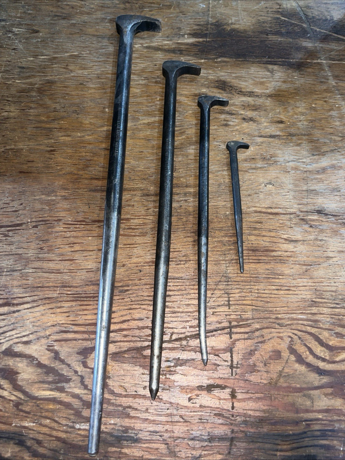 Snap-on PBS704 4 pc Prybar Set (6-20″) Lady foot Rolling Head Pry Bar Set