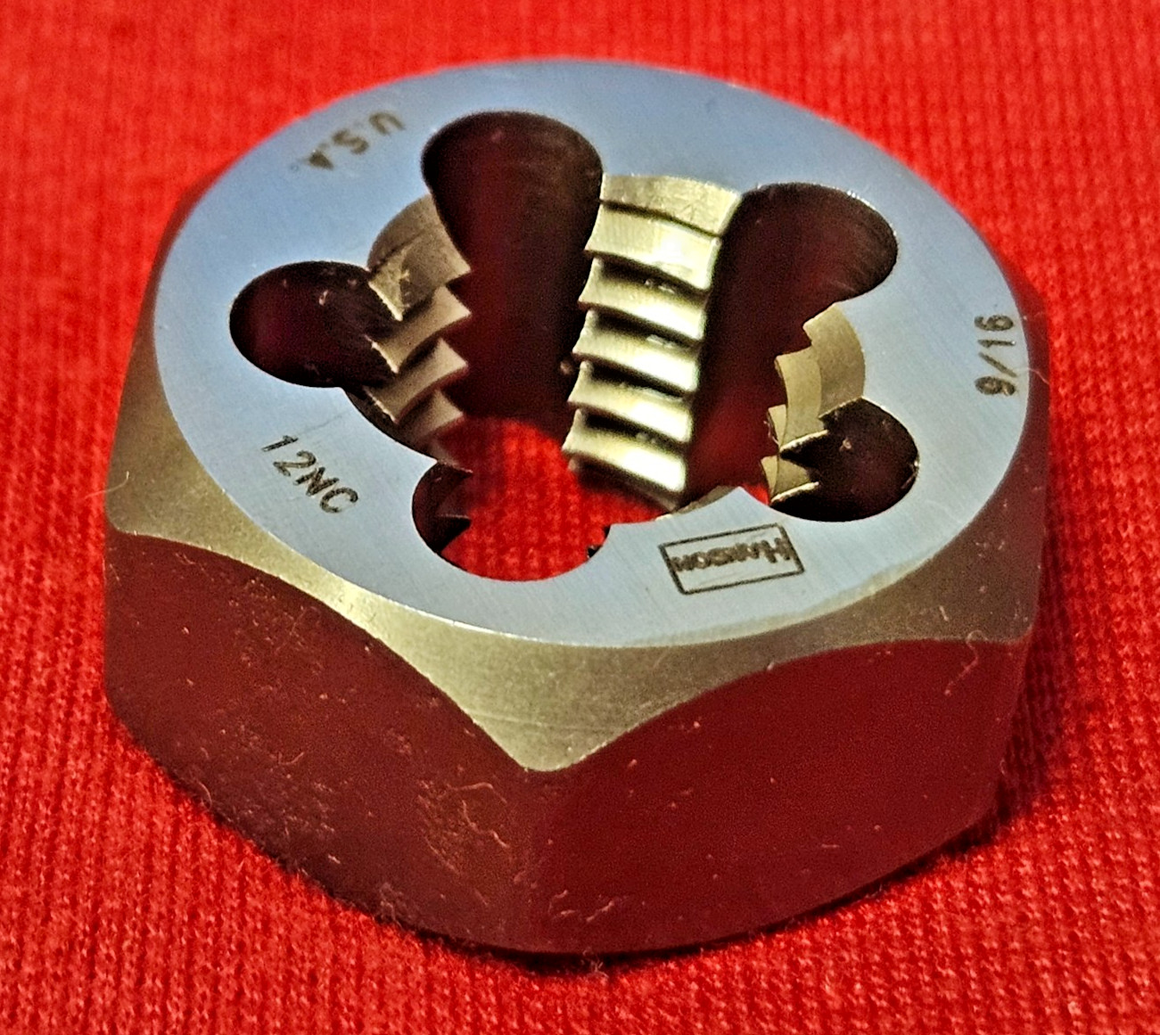 7248 ZR 9/16-12 X 1-1/16″ NC Hex Die Irwin Hanson Carbon Steel USA Rethreading