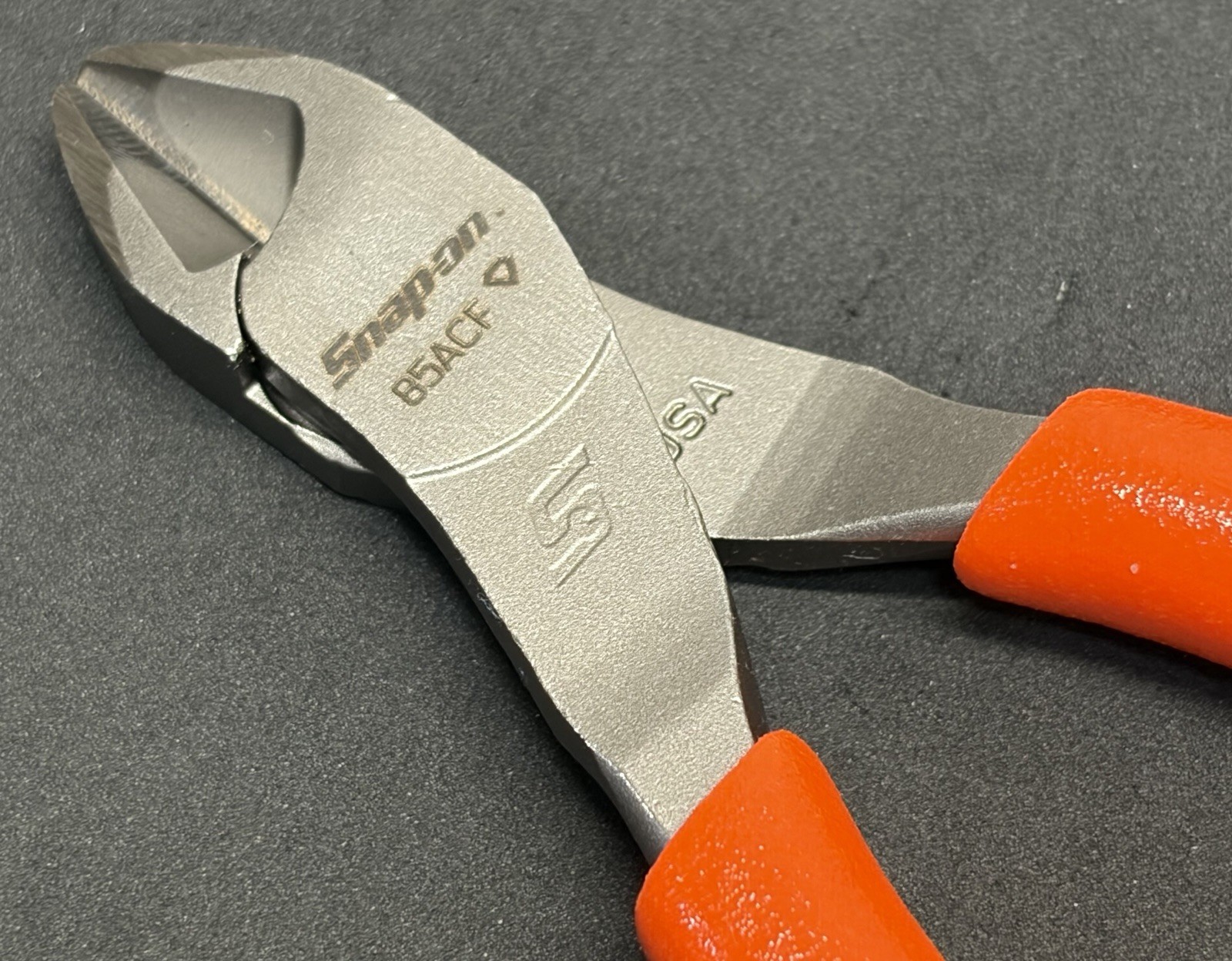 NEW! Snap On ORANGE Talon Grip 5″ VectorEdge Diagonal Side Cutters Dikes 85ACF