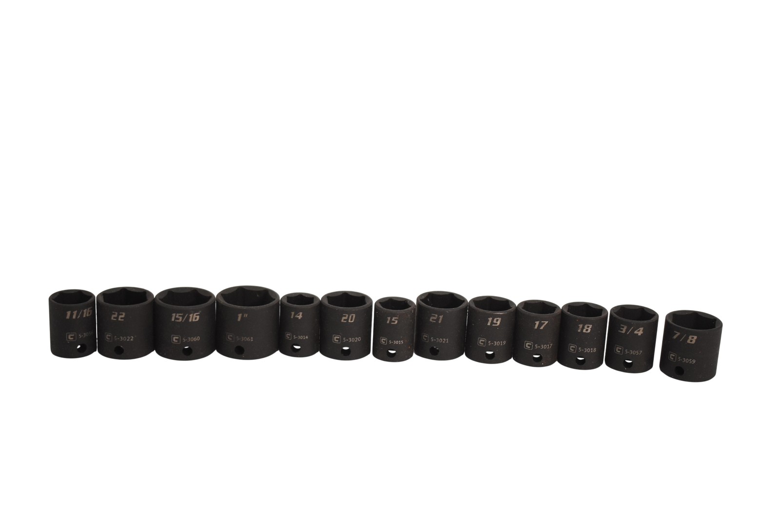 Capri 13pc 1/2in Drive 6-Point Impact Socket Set Metric 14-22mm SAE 11/16-1in