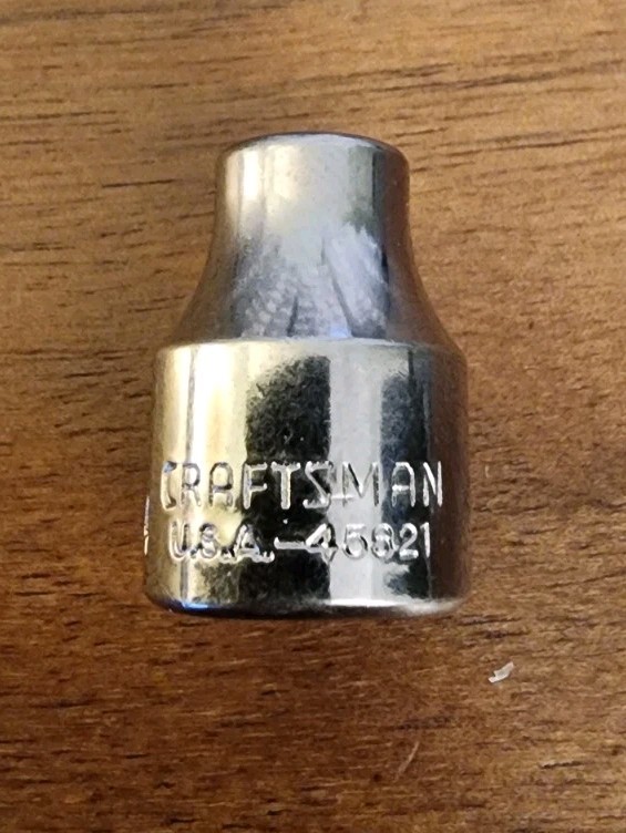 Craftsman USA 1/4″ Socket 6 Point 3/8″ Drive 45821 Easy Read Stamped & Etched