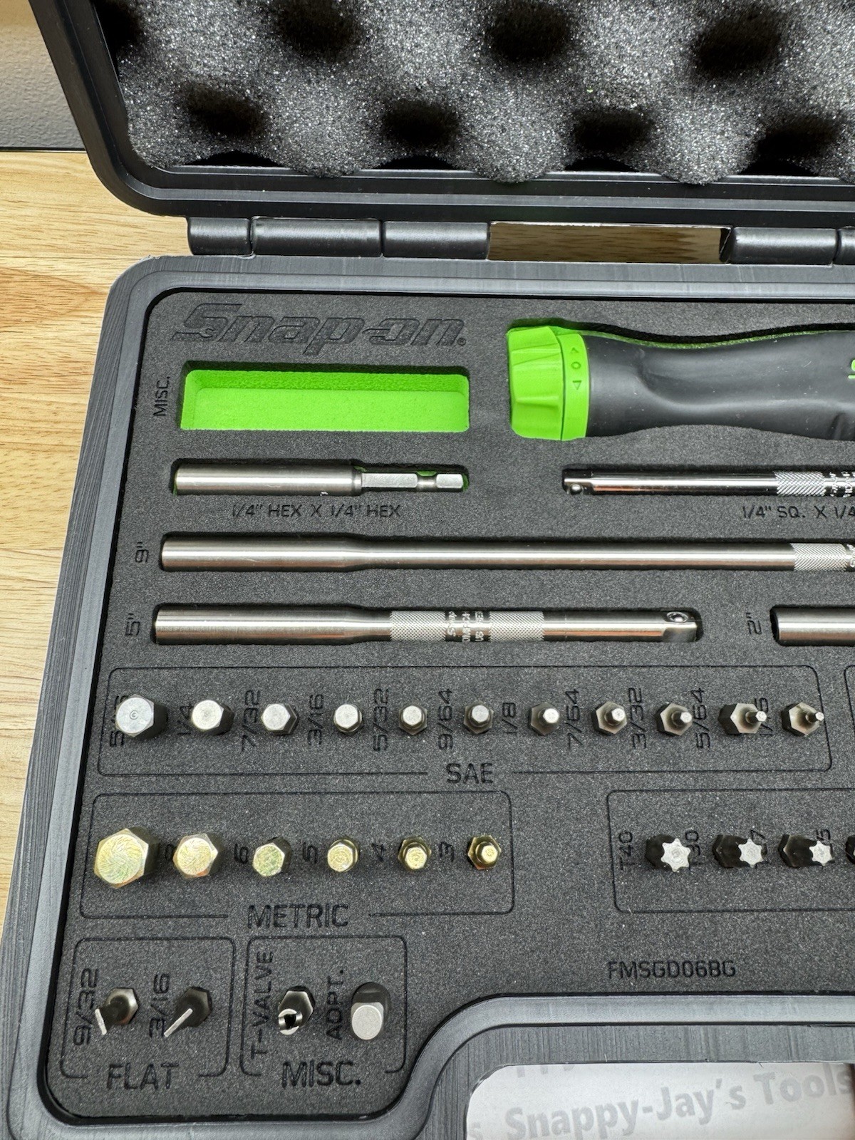 Snap-on Tools USA NEW GREEN Ratcheting Screwdriver Master Set w/Case SGDMRC44FG
