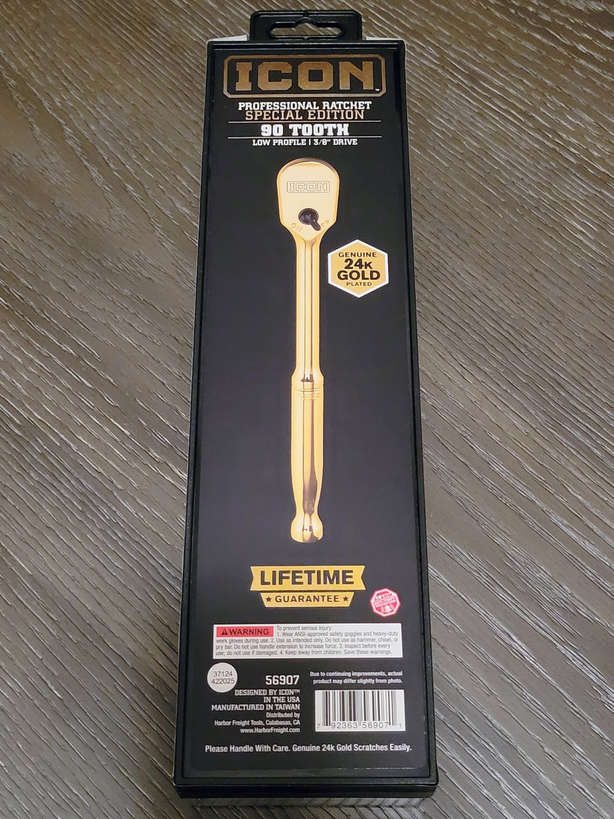 ICON 3/8 in. Drive Professional Special Edition Gold-Plated Ratchet