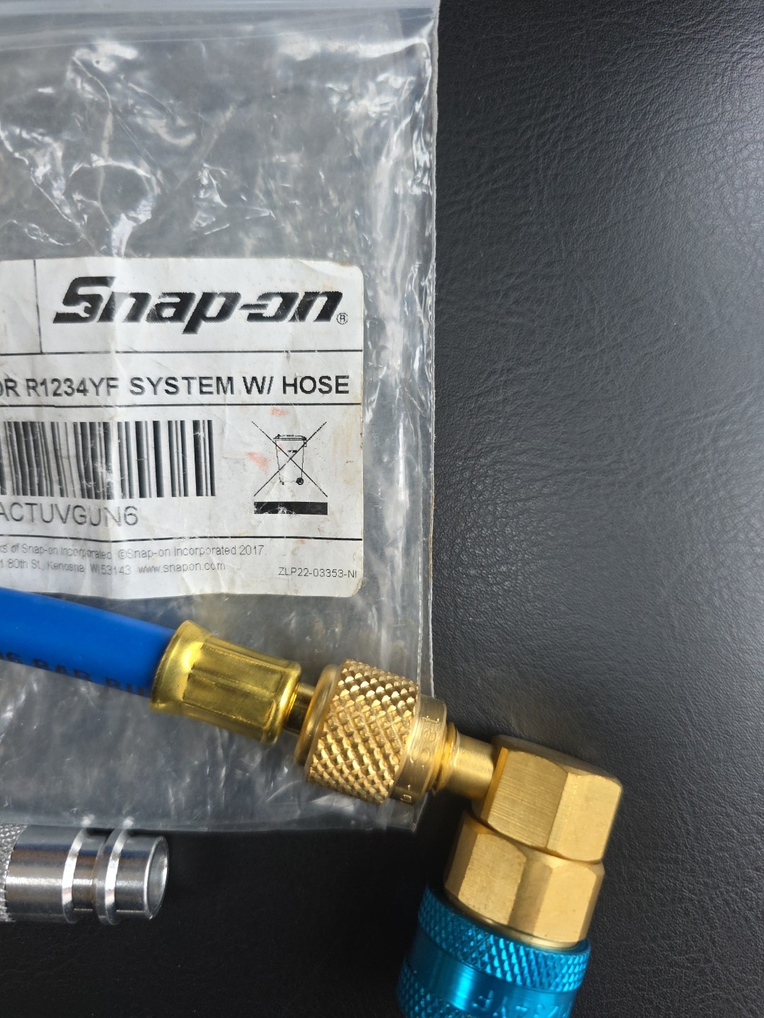 Snap On Tools R1234YF Dye Injection Adapter ACTUVGUN6 ( Air Con )