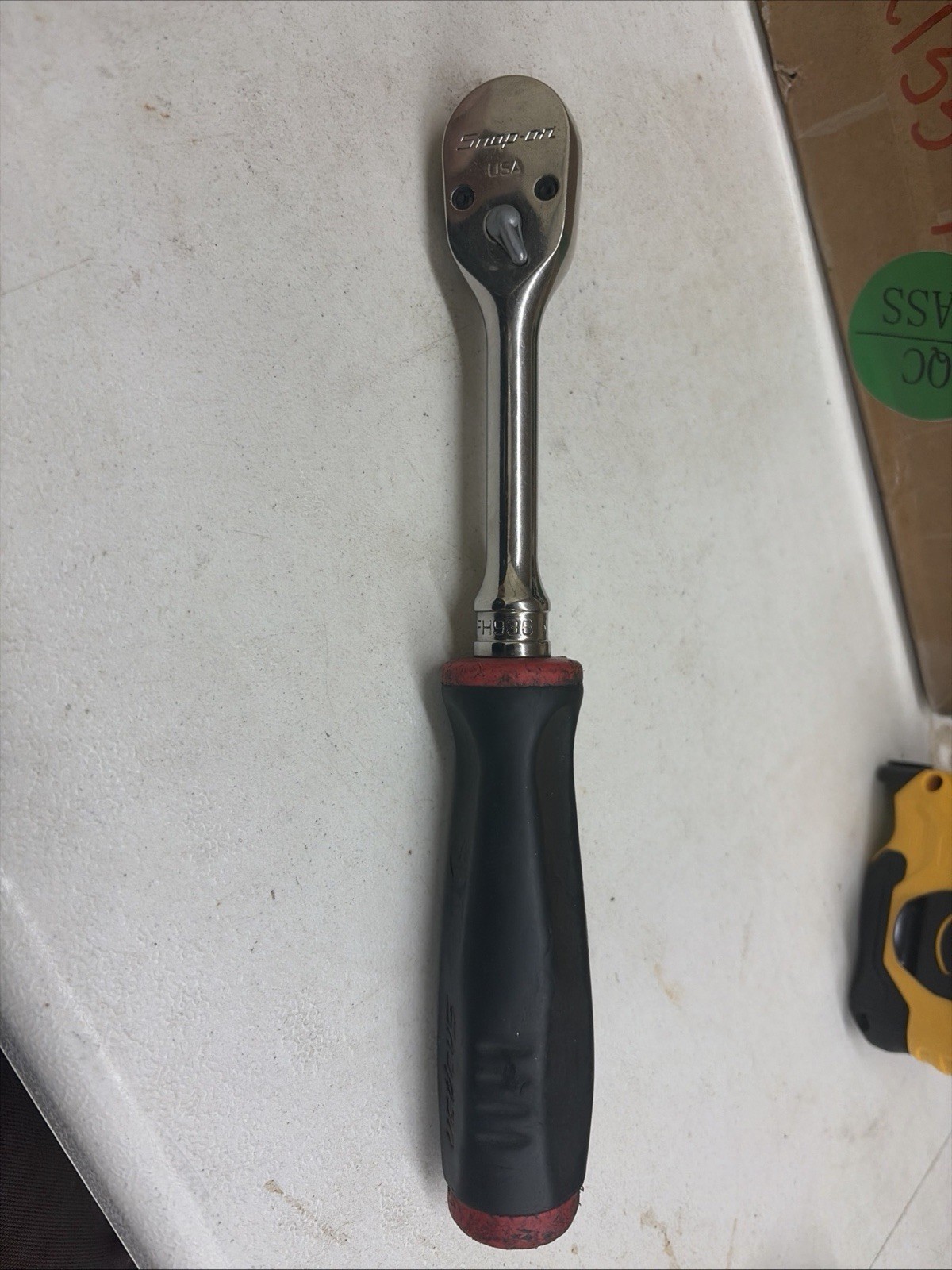 Snap On FH936 3/8” Drive Ratchet 36 Tooth Red Soft Grip Handle USA