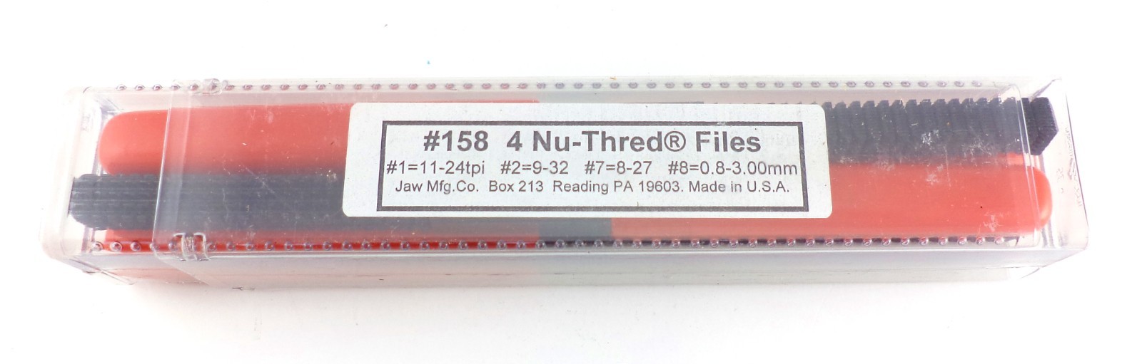 Jawco 4pc #158 Rethreading File Set Thread Restore Made in USA