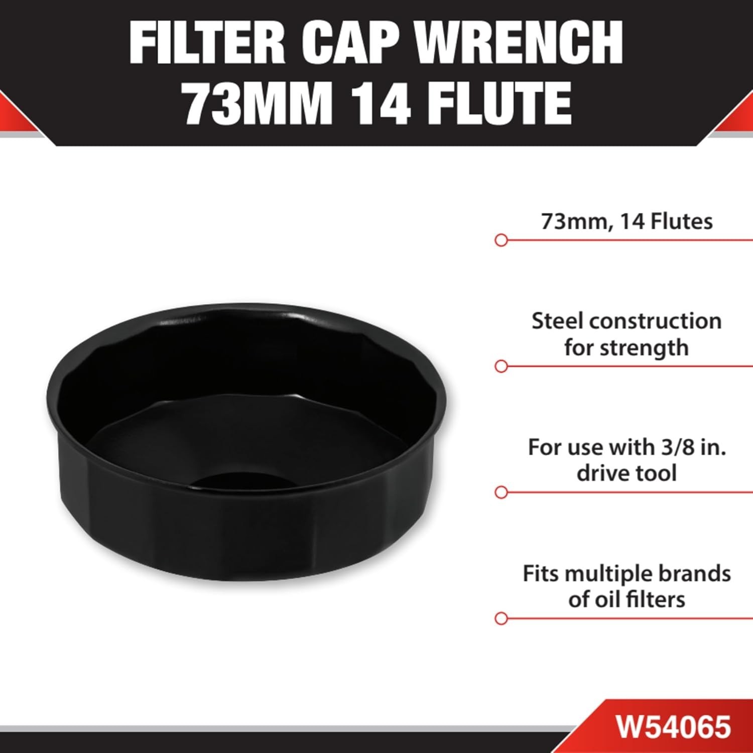 Oil Filter Cap Wrench 73mm 14 Flutes