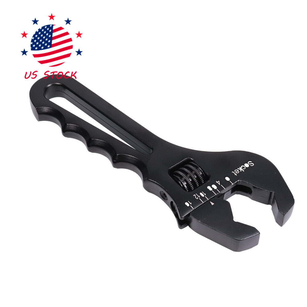 Adjustable Wrench Aluminum Tool Spanner Black 3AN-16AN New For Hose End Fitting