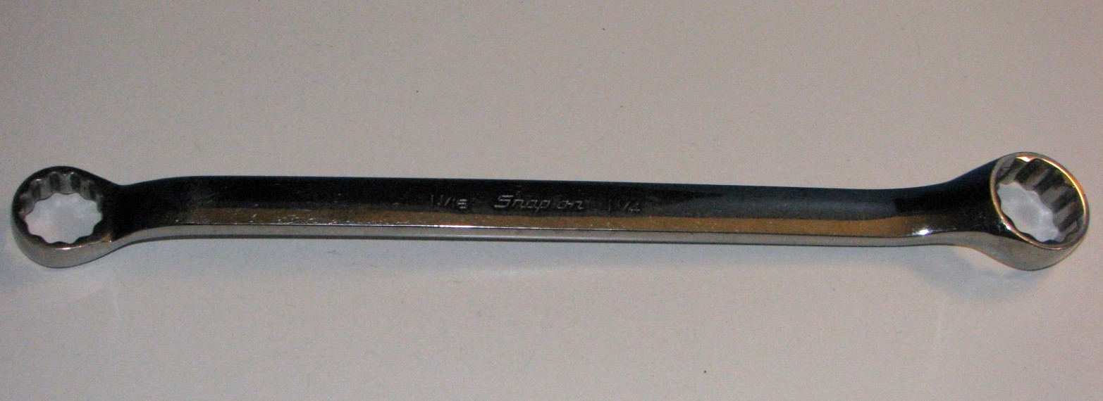 Snap-on 1-1/6″ x 1-1/4″ 12 pt Shallow Offset Box End Wrench, XB3440A USA