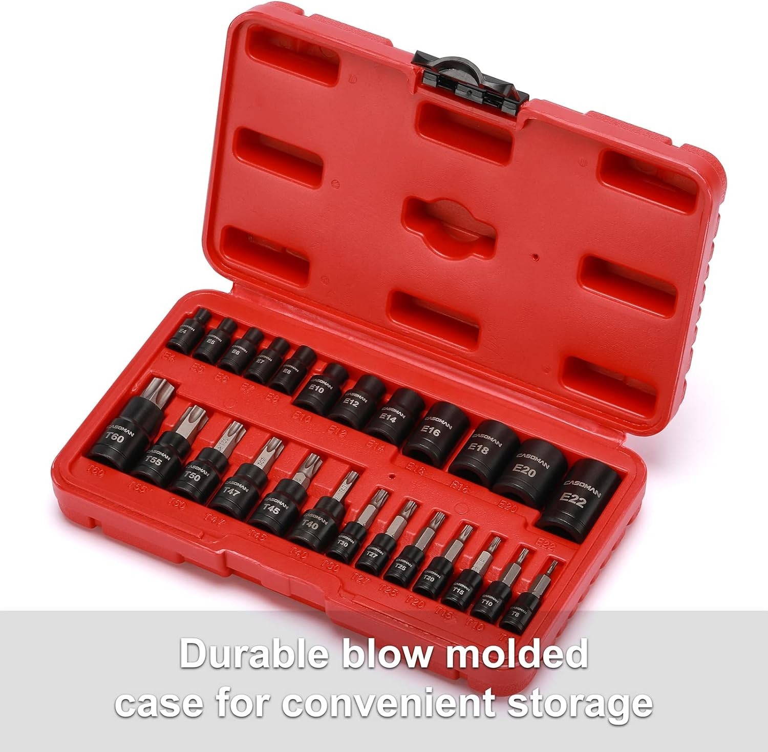 Heavy-Duty 25-Piece Torx, Star Socket and E-Torx Set – ANSI Standards Compliant