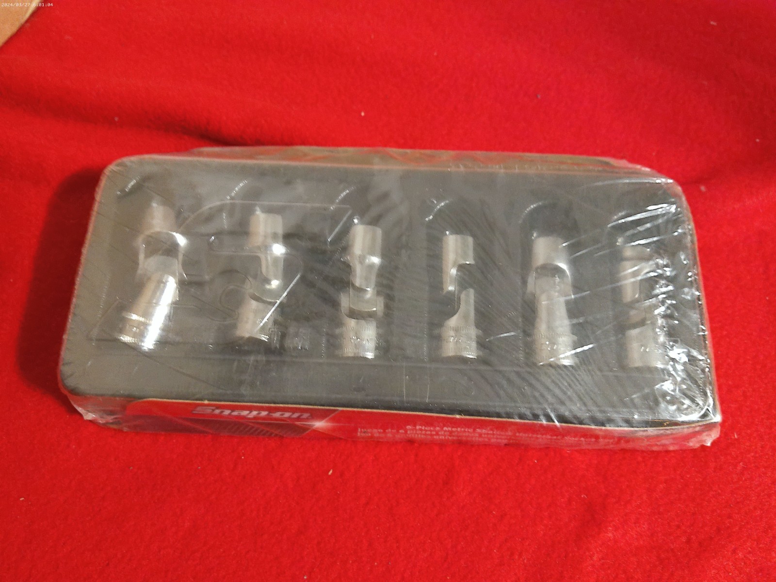 Snap On 206FSUMA 10 12 13 14 15 17 MM Metric Universal Socket Set 6 Pc w/ Tray