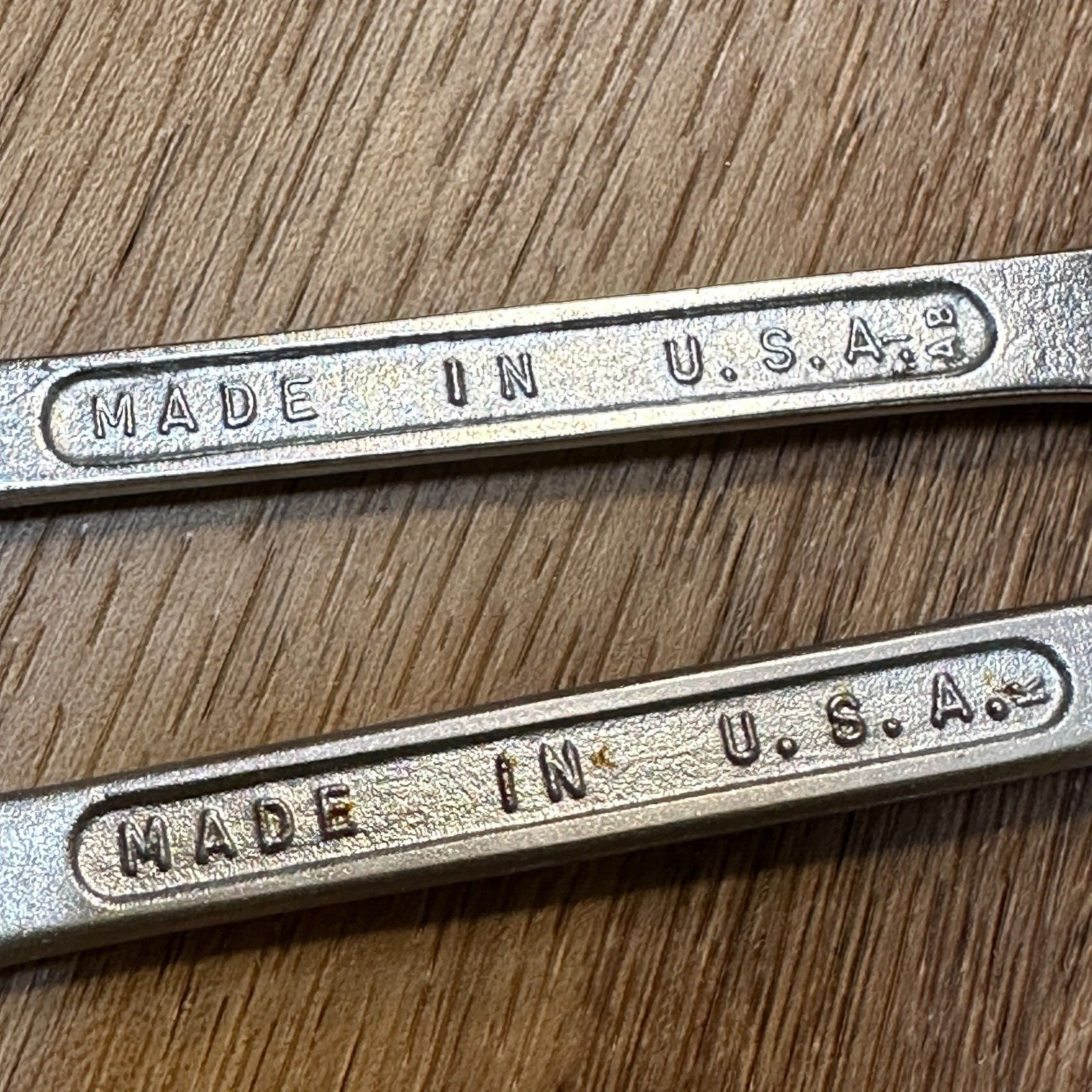 Lot of 2 Vintage Generic USA 7/16″ Combination Wrench 12 Point Forged Steel